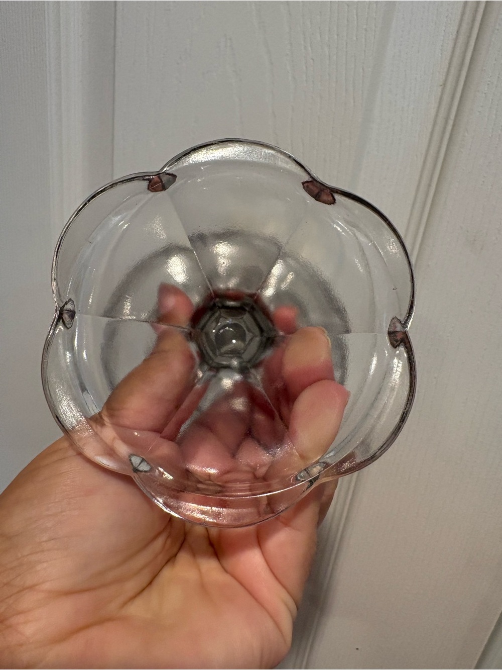 Vintage Early American Pattern Cut Glass Pedestal Compote Bowl - Picture 14 of 16